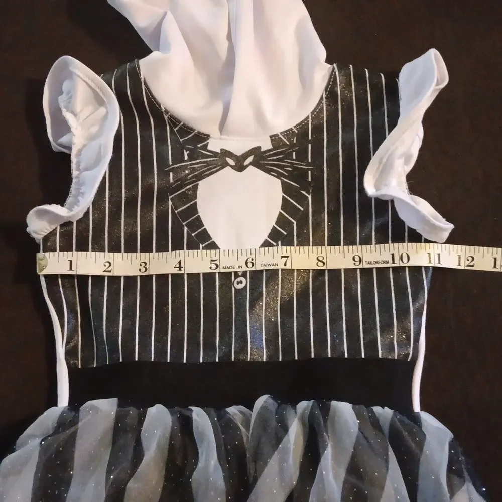 Disney Nightmare Before Christmas Black and White Striped Kids Costume Sz XS(4/5 - Picture 11 of 11